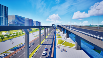 Đề xuất xây dựng tàu điện monorail dọc sông Hồng