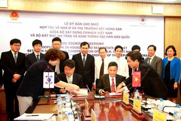 Bộ Xây dựng ký Biên bản hợp tác với Bộ Đất đai, Hạ tầng và Giao thông Hàn Quốc trong lĩnh vực nhà ở và thị trường bất động sản